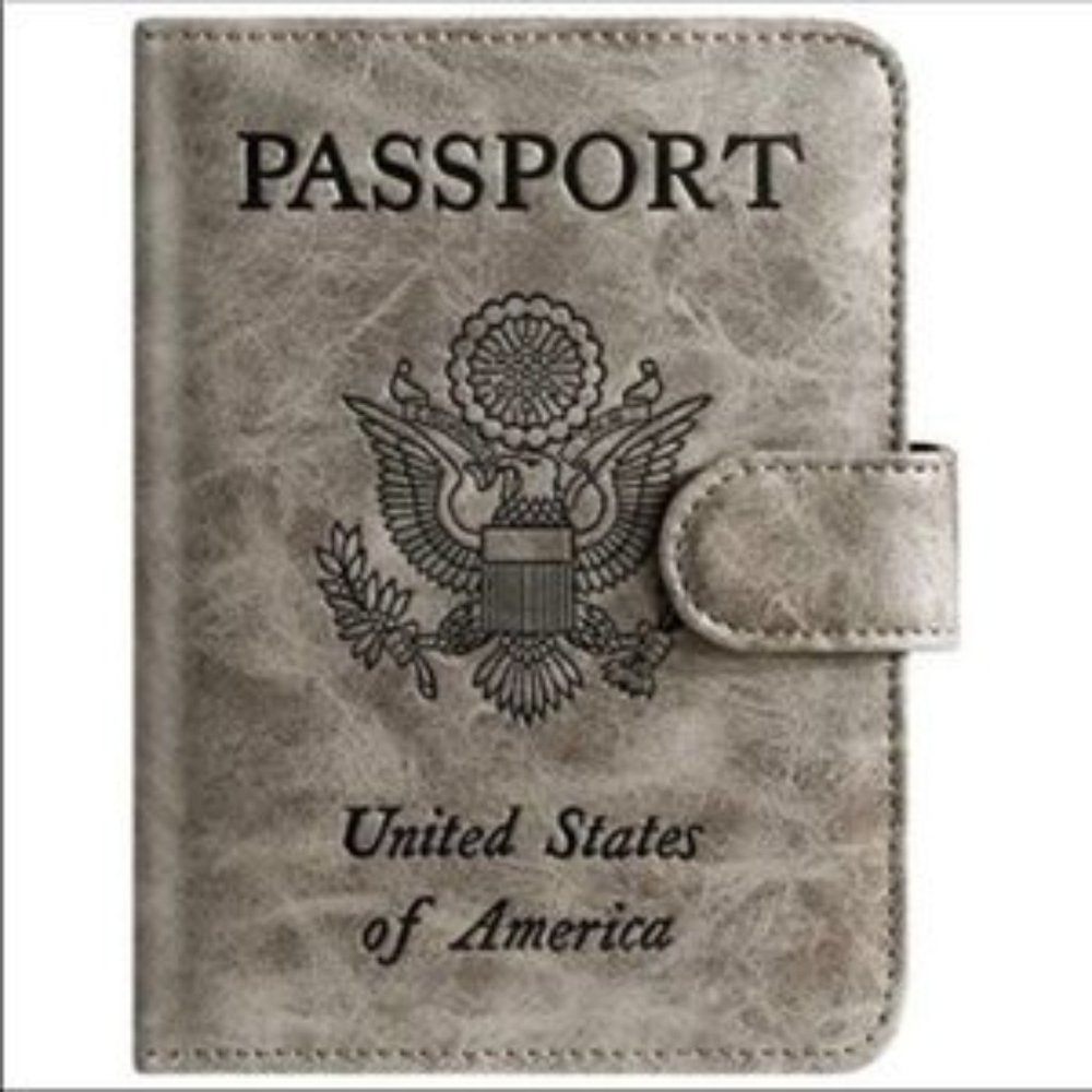 - Brand New Grey Magnetic Passport Holder